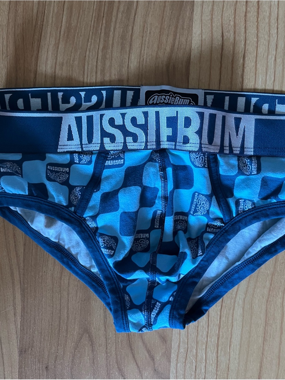 AussieBum Men’s Blue Check Briefs